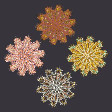 Stil zentangle yeni simetrik mandala doodle ile sanat esin kaynağı oldu. Duvar kağıdı, desen dolgularını, web sayfaları, yüzey dokuları için dekoratif nesne-ebilmek var olmak kullanılmış.