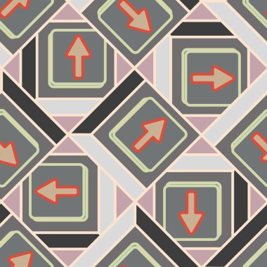 Ok düğmeleri ile Dikişsiz soyut desen