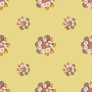 Soyut geometrik renkli seamless modeli daireler ile