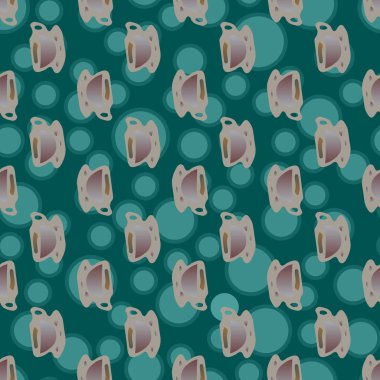 Bardak kahve veya çay arka plan seamless modeli üzerinde noktalı.