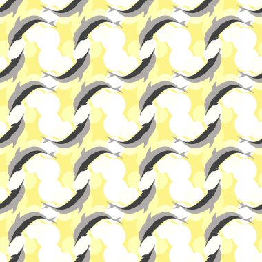 Yunuslar su altında çizim arka planı için bir sürü ile sorunsuz doku