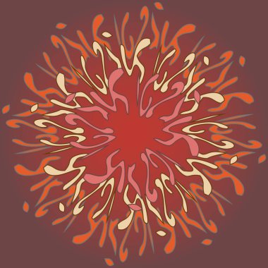 Yeni simetrik soyut mandala. Duvar kağıdı, desen dolgularını, web sayfaları, yüzey dokuları için dekoratif nesne-ebilmek var olmak kullanılmış.