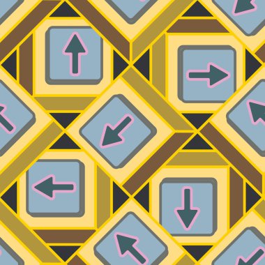 Ok düğmeleri ile Dikişsiz soyut desen