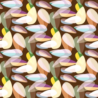 Parlak arka plan Dikişsiz desen çok renkli yapraklarda.