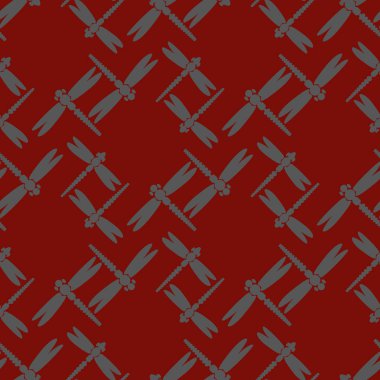 Dekoratif renkli seamless modeli ile şirin yusufçuk