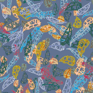 Tüyler, vektör çizim ile zemin 