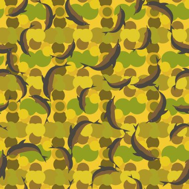 Yunuslar su altında çizim arka planı için bir sürü ile sorunsuz doku