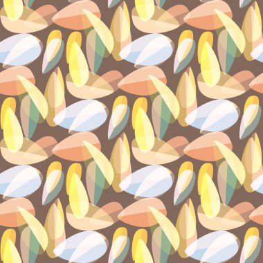 Parlak arka plan Dikişsiz desen çok renkli yapraklarda.