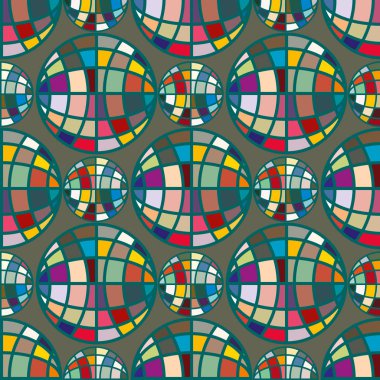 Renk seamless modeli ile işbirliği dünya küre.