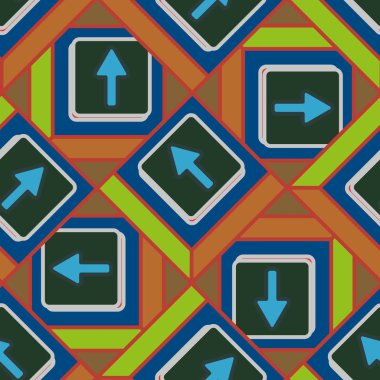 Ok düğmeleri ile Dikişsiz soyut desen