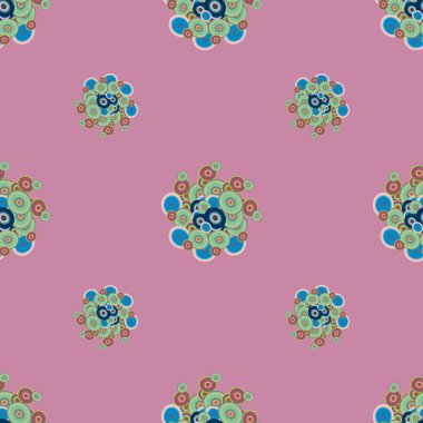 Soyut geometrik renkli seamless modeli daireler ile