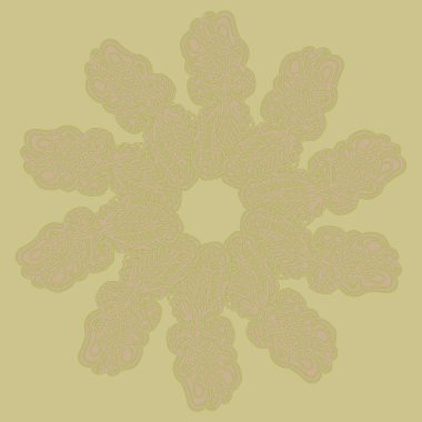 Basit renkli soyut mandala. Parlak dairesel süsleme basit şekiller oluşur. 