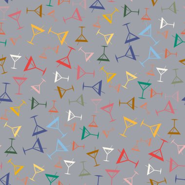 Tropik kokteyller renkli seamless modeli