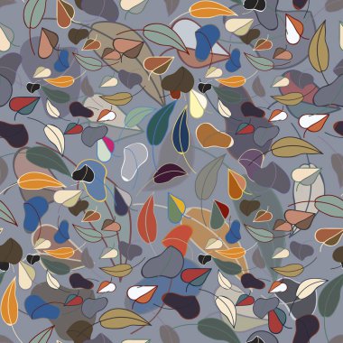 sonbahar yaprakları seamless modeli, vektör çizim 