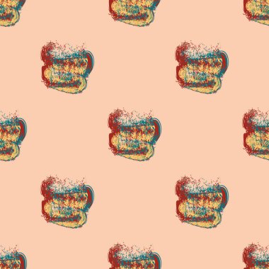 Bulutlar Dikişsiz desen şeklinde suluboya soyut leke.