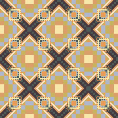 Geometrik etnik desen sorunsuz tasarım arka plan veya duvar kağıdı için