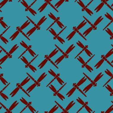 Dekoratif renkli seamless modeli ile şirin yusufçuk