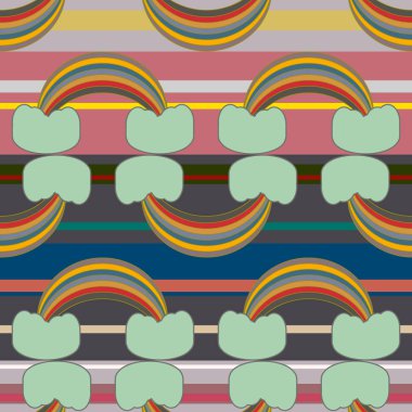 Gökkuşağı seamless modeli. Gökkuşağı Dizayn Tekstil, iç tasarım, keten, vb için. Şirin soyut çocuklar arka plan.