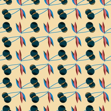 kiraz seamless modeli. Tekstil Ambalaj ve duvar kağıtları için iyi.