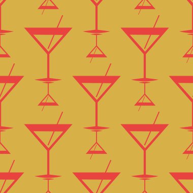 Tropik kokteyller renkli seamless modeli