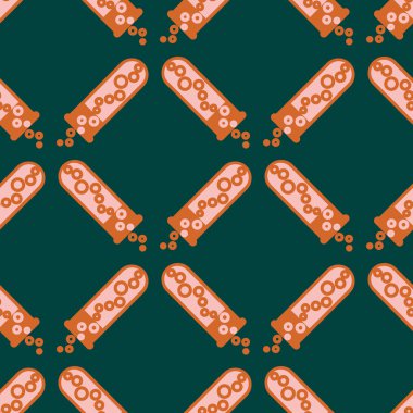 Kimya test tüpleri parlak arka plan üzerinde. Seamless modeli.