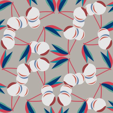 kiraz seamless modeli. Tekstil Ambalaj ve duvar kağıtları için iyi.