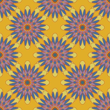  soyut çiçek geometrik Dikişsiz desen arka planı için