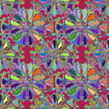 Soyut kaleydoskop renkli Dikişsiz desen arka planı için. 