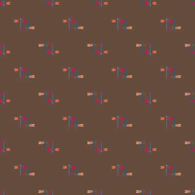 Dekoratif renkli seamless modeli ile şirin yusufçuk