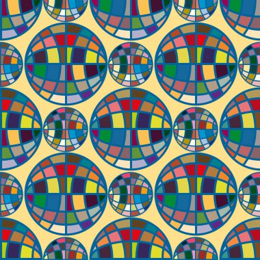 Renk seamless modeli ile işbirliği dünya küre.