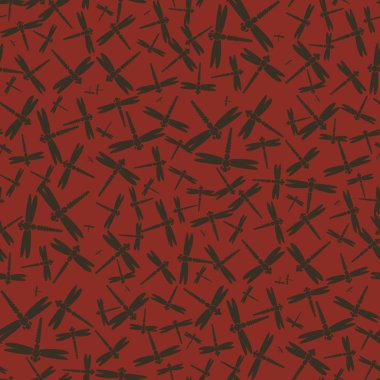 Dekoratif renkli seamless modeli ile şirin yusufçuk