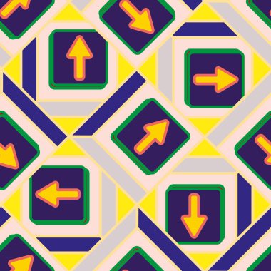 Ok düğmeleri ile Dikişsiz soyut desen