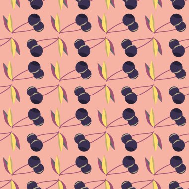 kiraz seamless modeli. Tekstil Ambalaj ve duvar kağıtları için iyi.