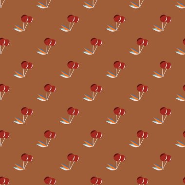 kiraz seamless modeli. Tekstil Ambalaj ve duvar kağıtları için iyi.