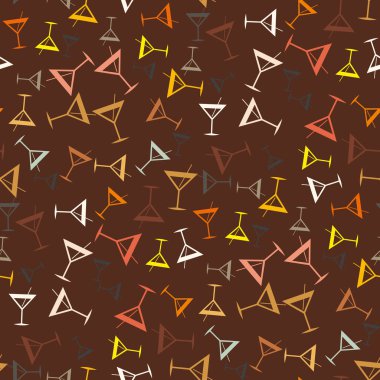 Tropik kokteyller renkli seamless modeli