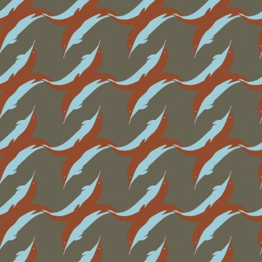 Yunuslar su altında çizim arka planı için bir sürü ile sorunsuz doku