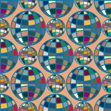 Renk seamless modeli ile işbirliği dünya küre.