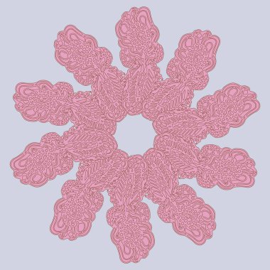 Basit renkli soyut mandala. Parlak dairesel süsleme basit şekiller oluşur. 