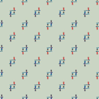 Dekoratif renkli seamless modeli ile şirin yusufçuk