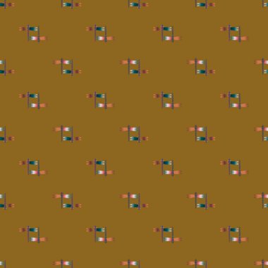 Dekoratif renkli seamless modeli ile şirin yusufçuk