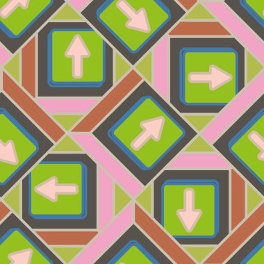 Ok düğmeleri ile Dikişsiz soyut desen