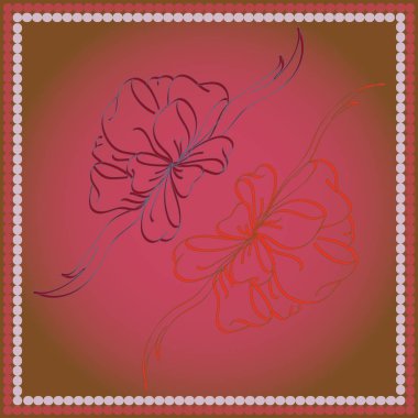 Set çekilmiş yay izole el renk arka plan üzerinde.