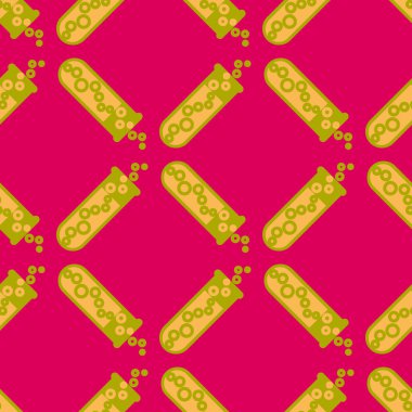 Kimya test tüpleri parlak arka plan üzerinde. Seamless modeli.