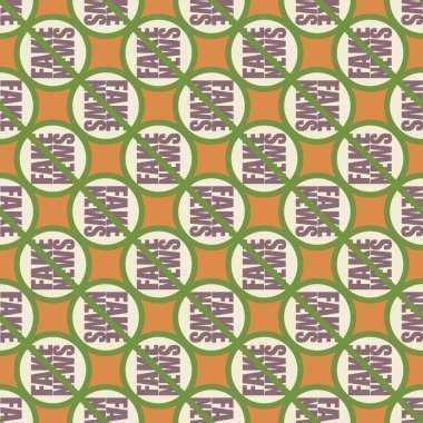 Logo sahte haberlerle kavramsal seamless modeli. İnsanlığın küresel sorunları.