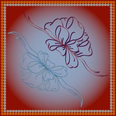 Renk arka plan üzerinde izole elle çizilmiş yay seti.