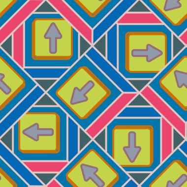 Ok düğmeleri ile Dikişsiz soyut desen