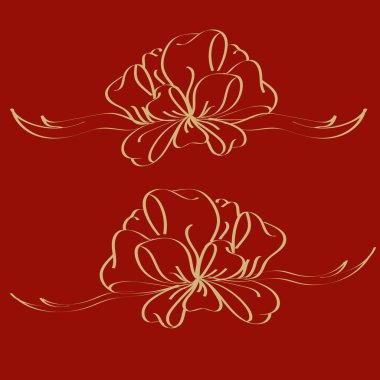 Renk arka plan üzerinde izole elle çizilmiş yay seti.