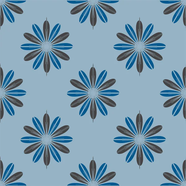 Çiçekler, vektör çizim ile çok renkli geometrik seamless modeli 