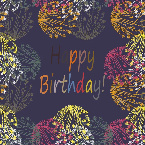 Soyut zentangle sanat oyma kart tasarımı doodle ile parlak renklerde ilham.