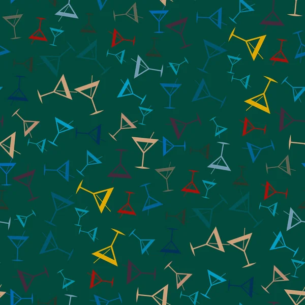 Tropik kokteyller renkli seamless modeli